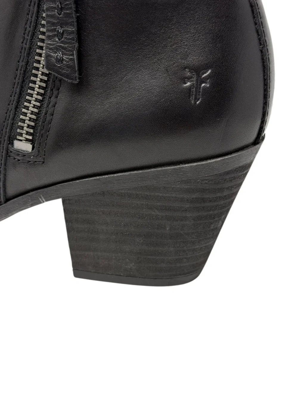 Frye Judith Double Zip Black Booties